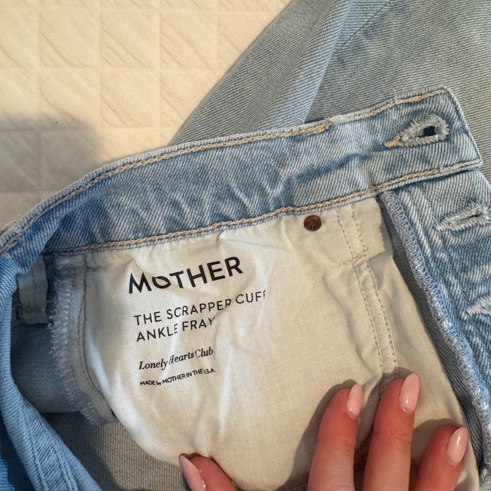 MOTHER The Scrapper Cuff Ankle Fray